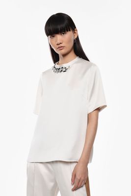 ​​Regular satin blouse​