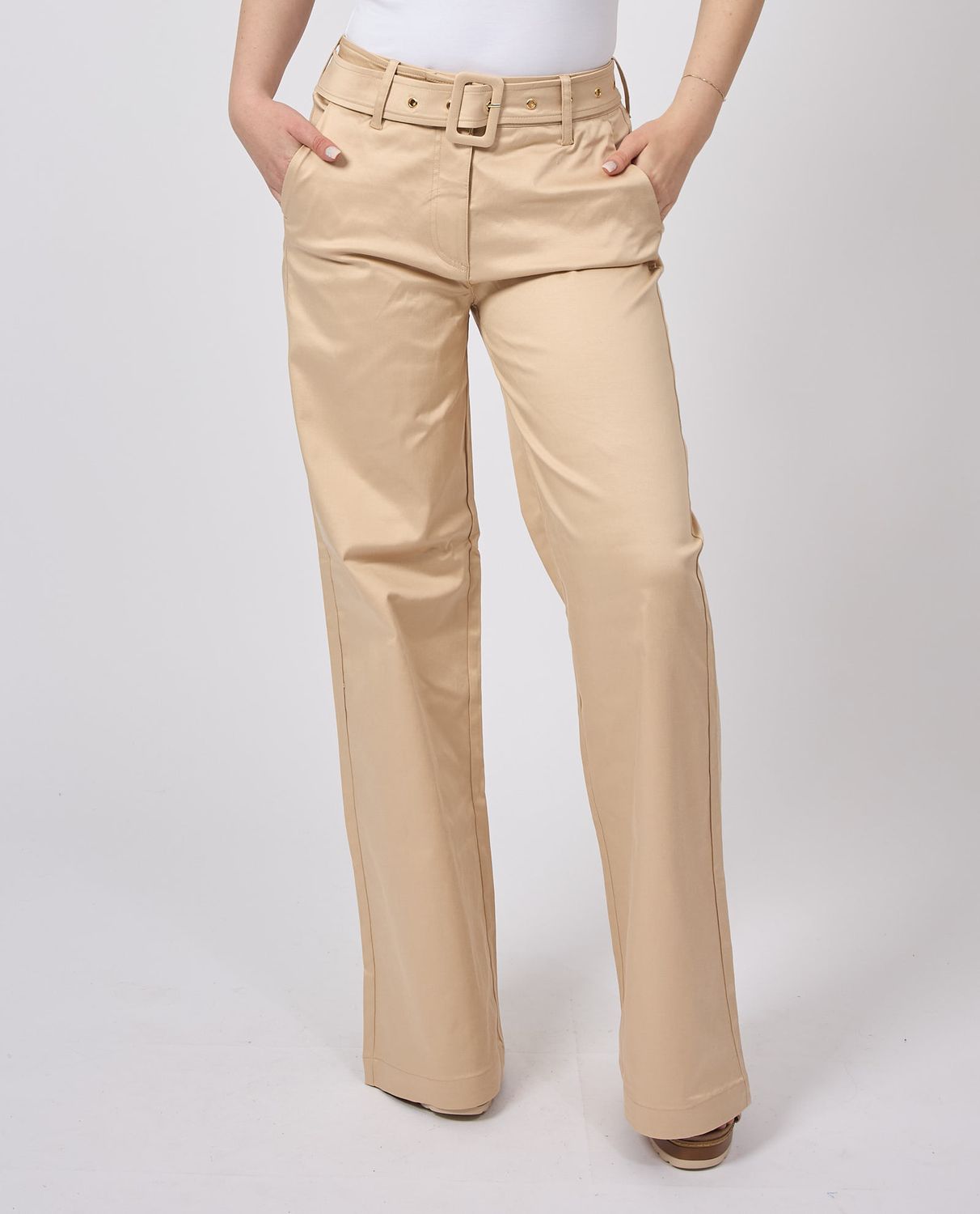 ​​Flare trousers with belt​