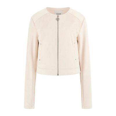 faux suede slim jacket