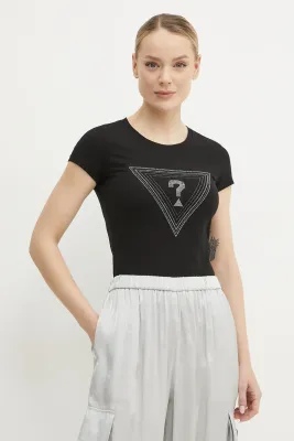 ​​Slim logo rhinestone T-shirt​