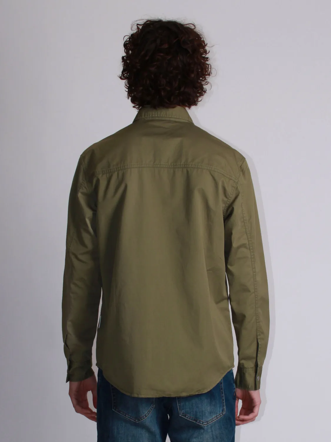 Pure cotton denim overshirt