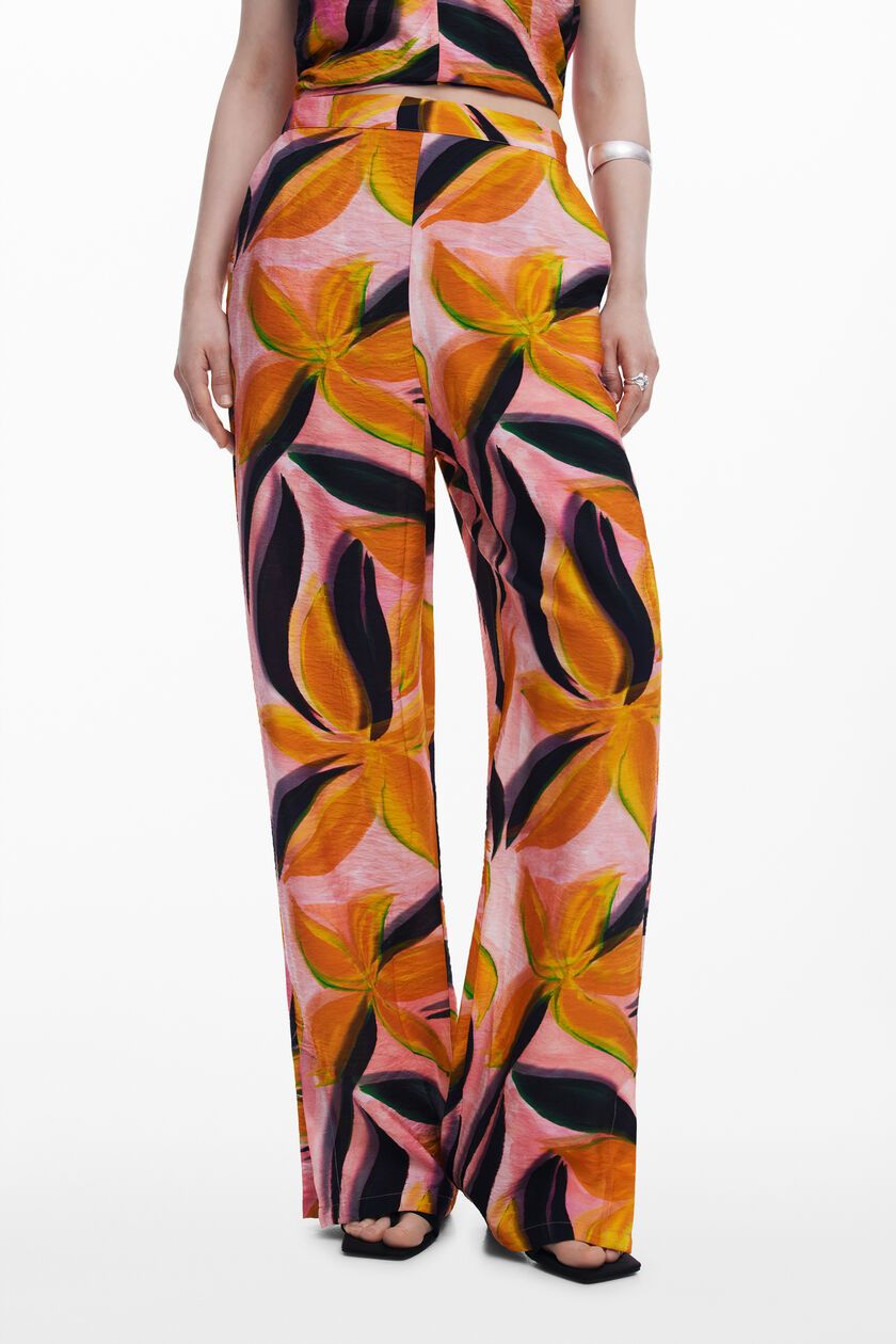 ​​Straight pants in floral print