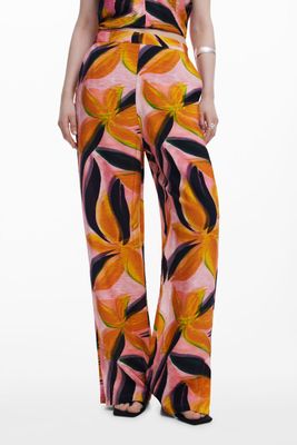 ​​Straight pants in floral print
