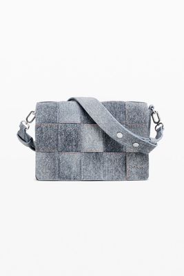 Bag with woven denim effect
