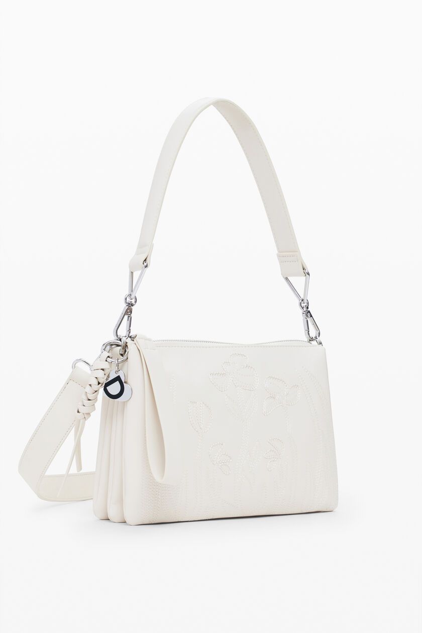 Handbag with embroidered