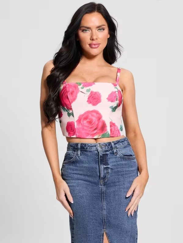 ​Floral print cropped top