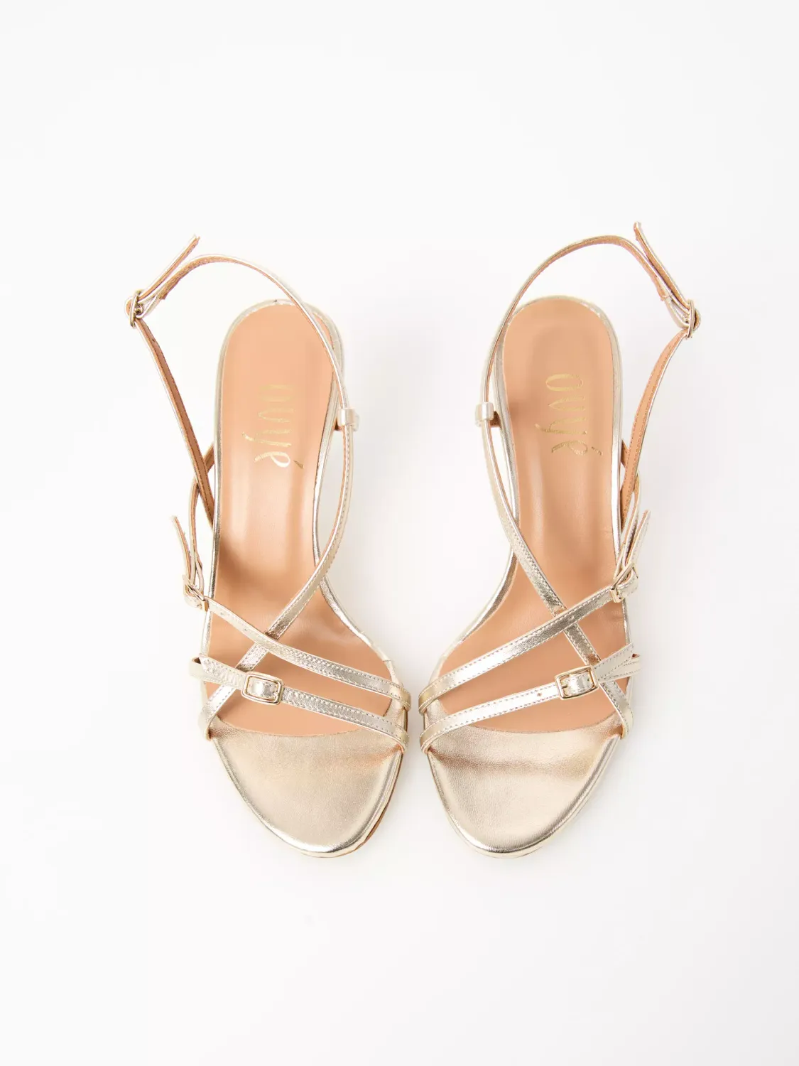 Laminated leather sandal