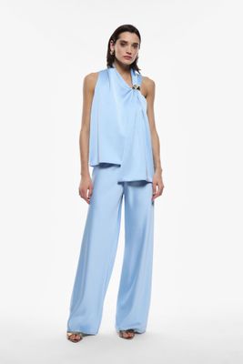 ​​Flowing satin trousers​