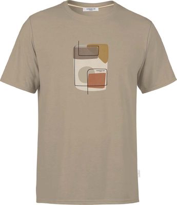 Crew neck T-shirt with geometric print
