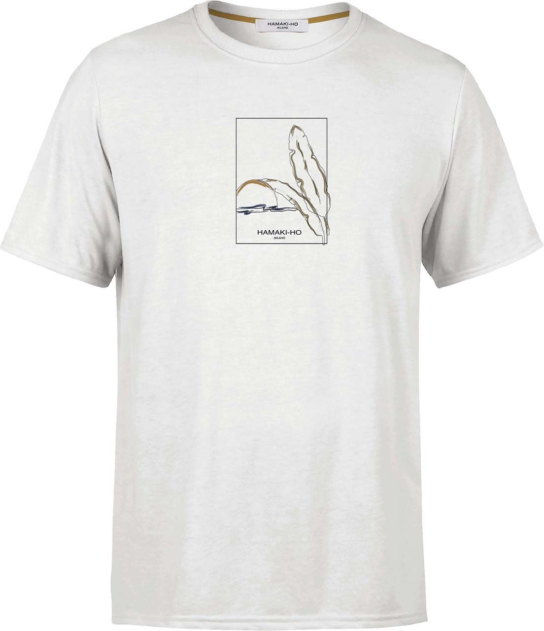T-shirt with stitched print