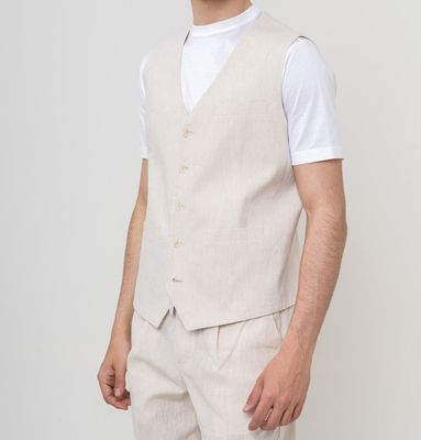 ​Slim fit linen waistcoat