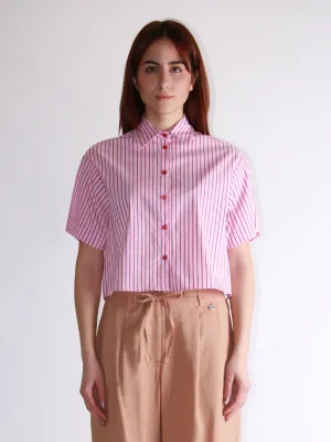 ​Striped cropped shirt