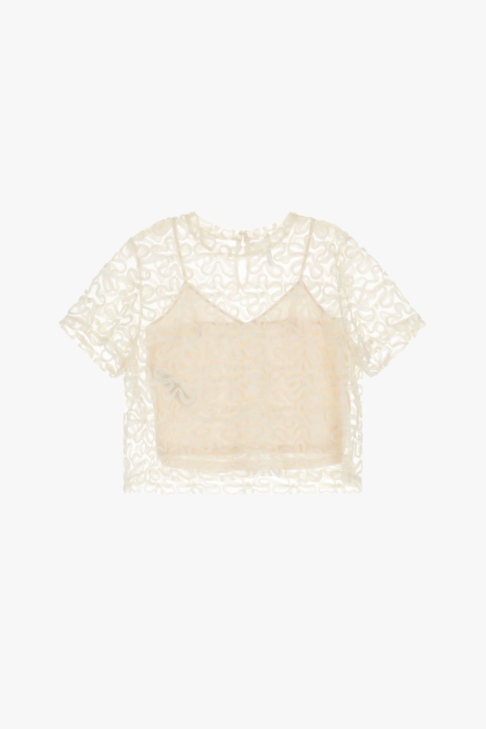 ​​Lace T-shirt with top​