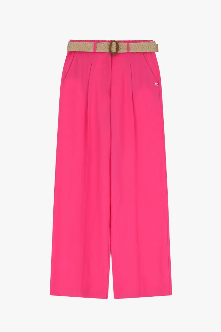 ​​Wide pants with woven belt