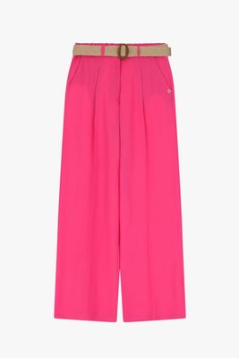 ​​Wide pants with woven belt