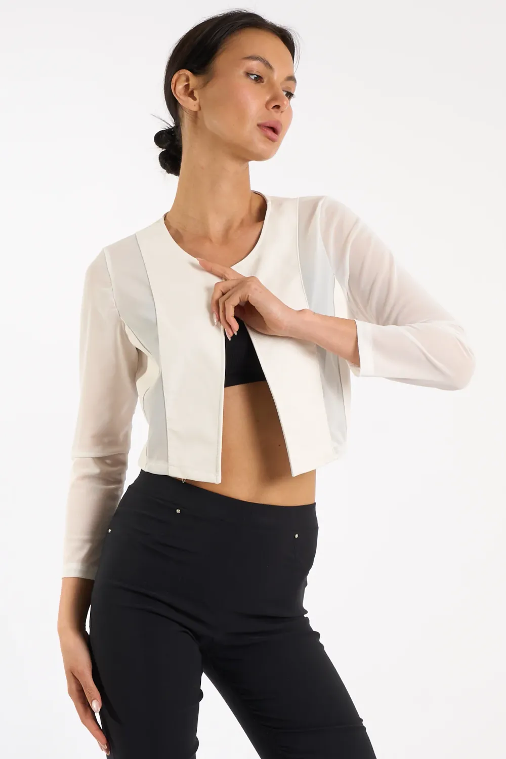 ​Short eco-leather jacket