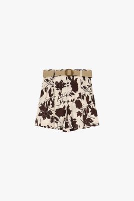 ​​Regular shorts with floral print
