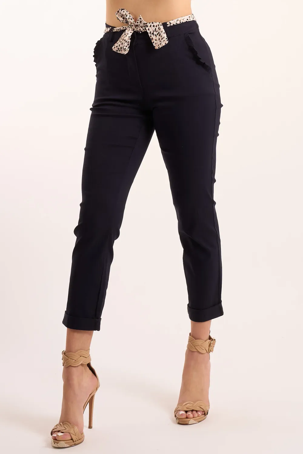 ​​Skinny denim-effect chino pants