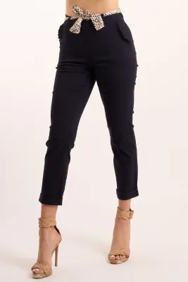 ​​Skinny denim-effect chino pants