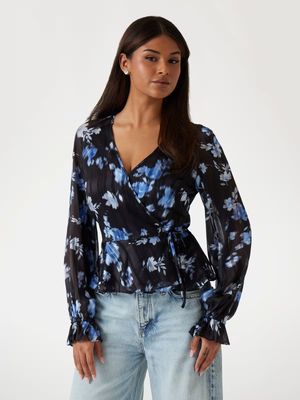 ​​V-neck crossover blouse​