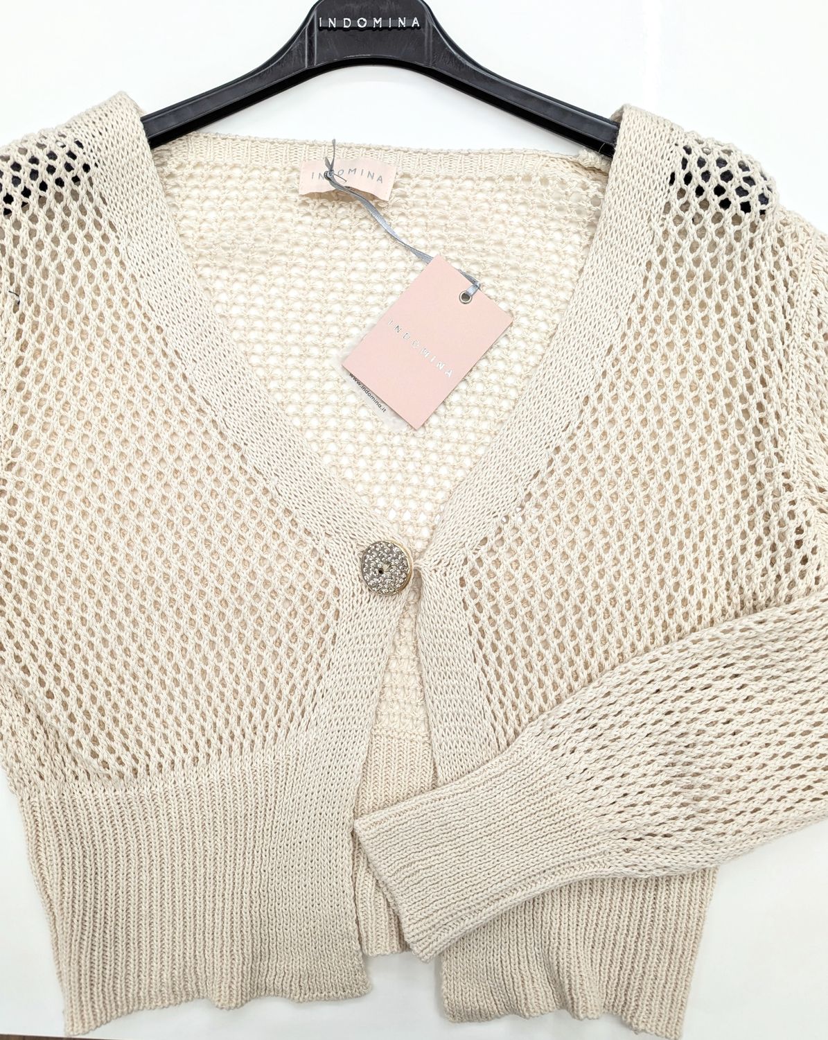 ​Openwork cropped cardigan