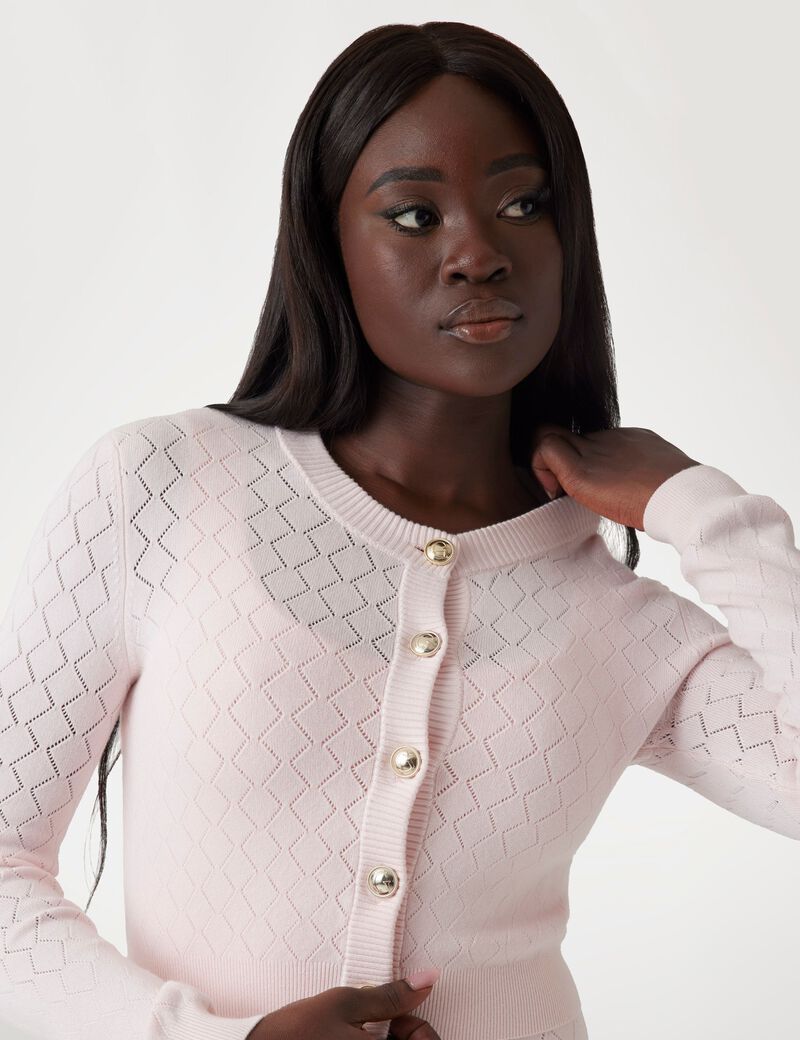 ​Short perforated cardigan