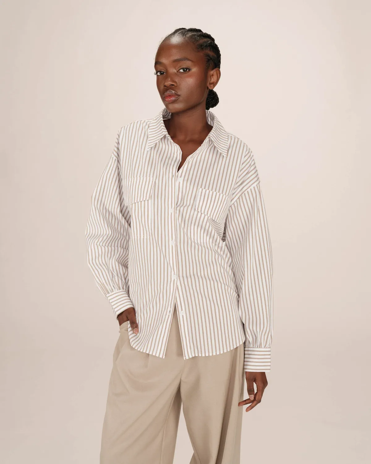 Oversized striped shirt