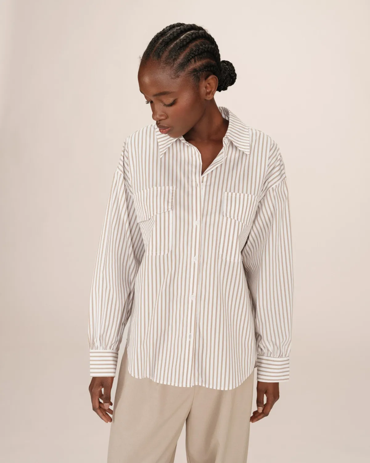 Oversized striped shirt