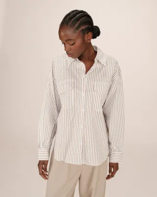 Oversized striped shirt