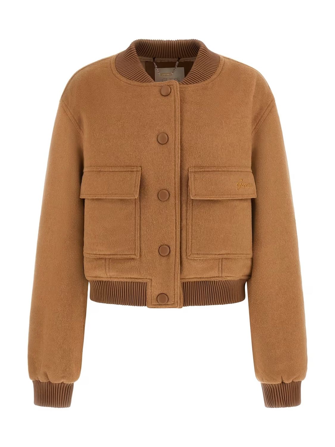 Short cloth bomber jacket