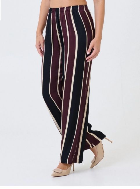 Striped flared pants