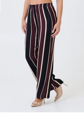 Striped flared pants