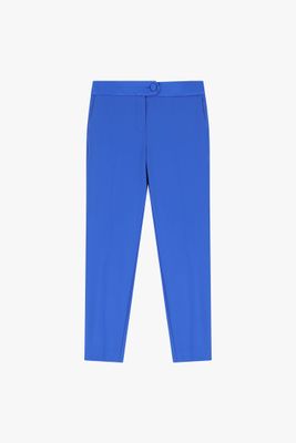 Cigarette pants with satin