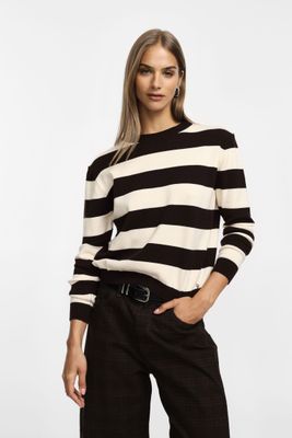 Striped crewneck sweater