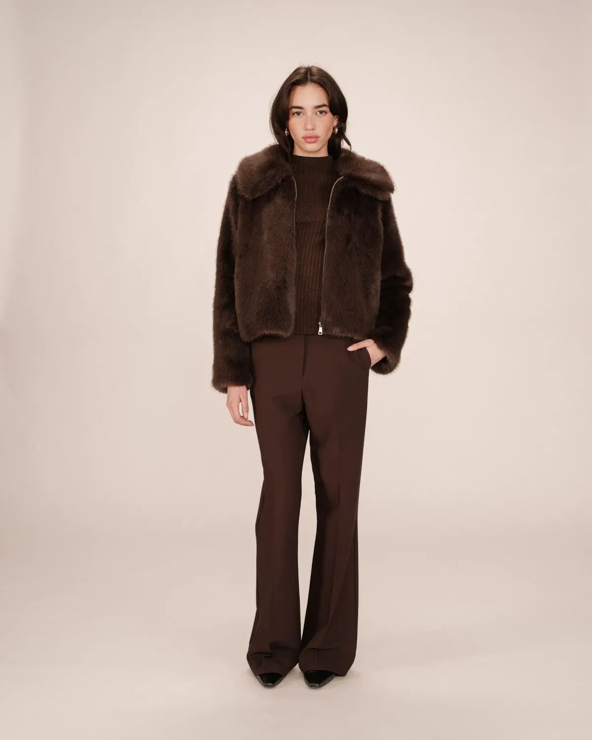 Short faux fur jacket