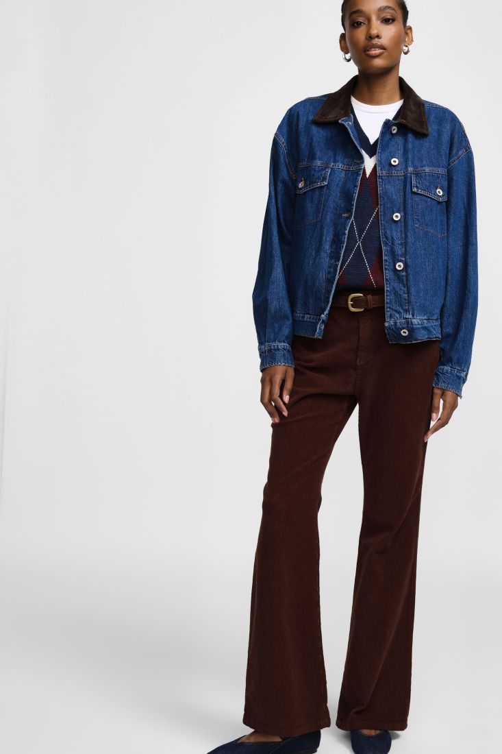 Corduroy bootcut pants