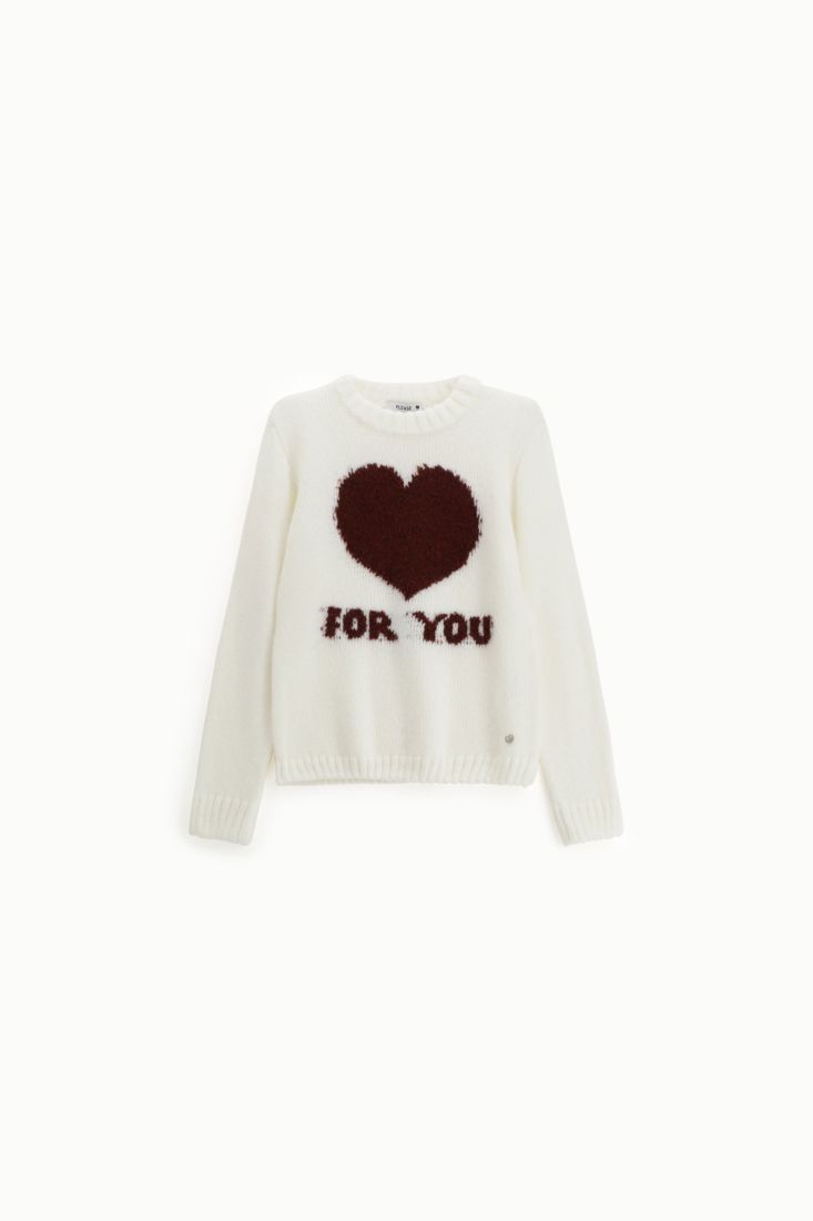 ​Sweater with embroidered heart