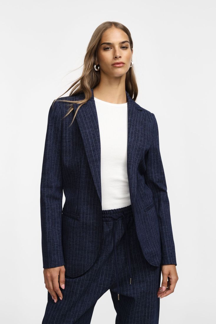 Slim denim-effect jacket