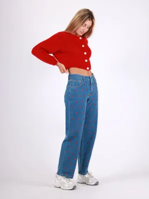 Cropped mohair cardiga