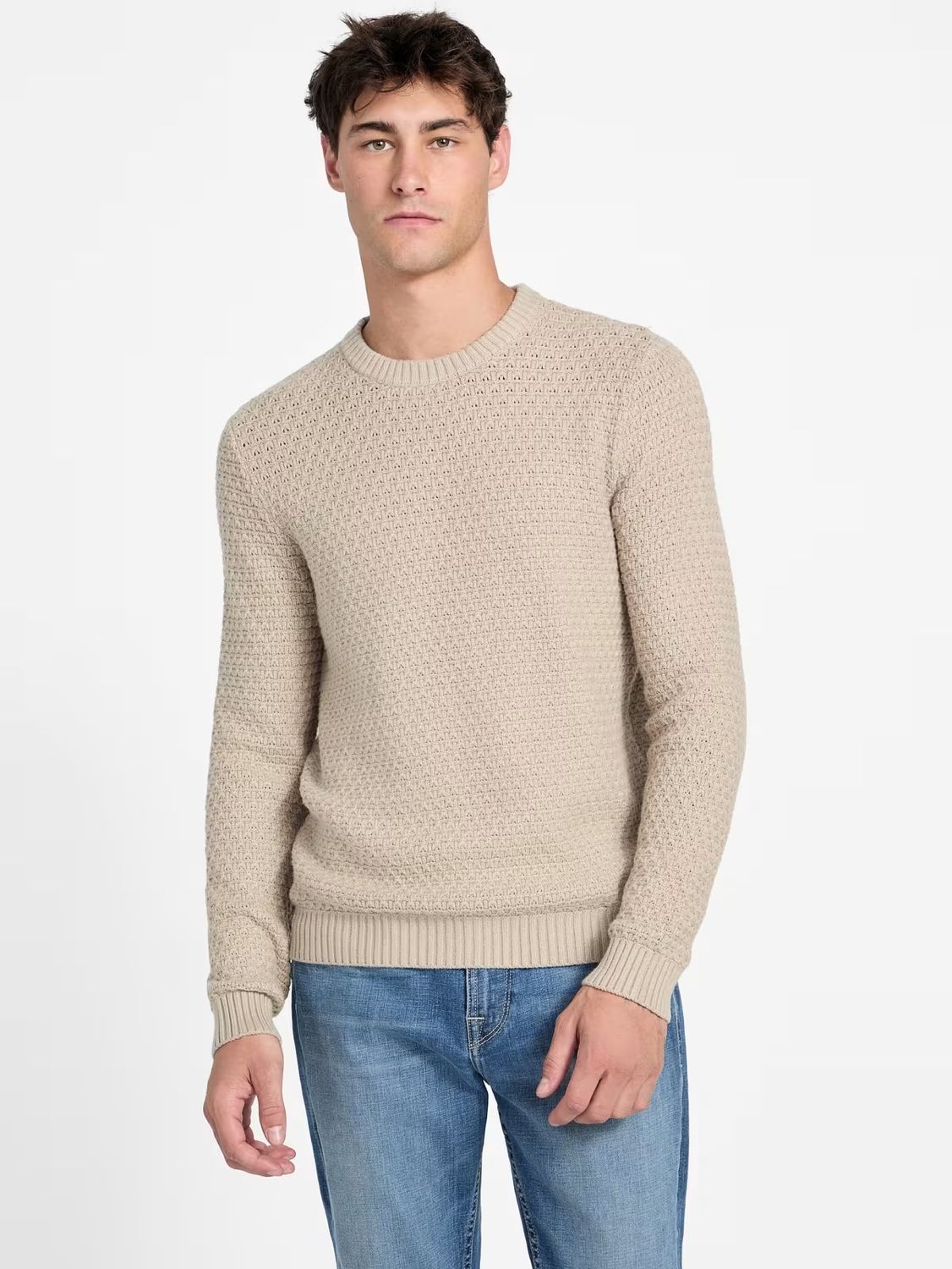 ​Rice stitch crewneck sweater