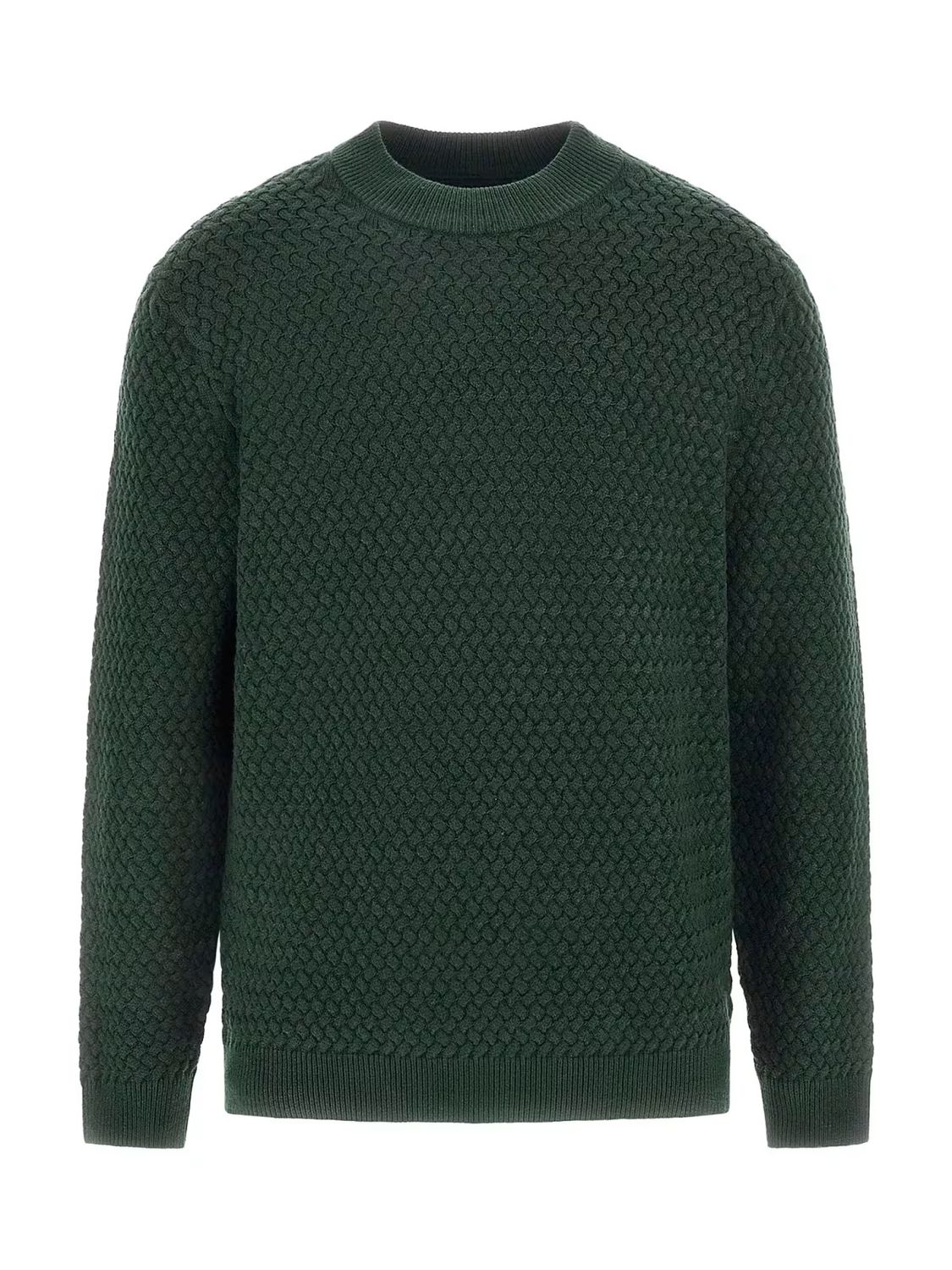 ​Regular sweater with a woven pattern