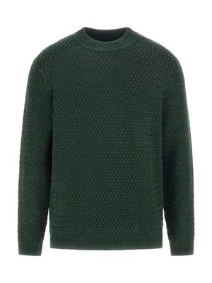 ​Regular sweater with a woven pattern