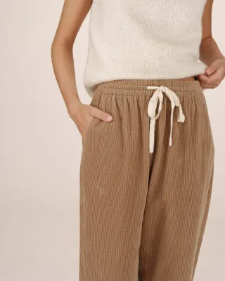 ​Straight velvet pants