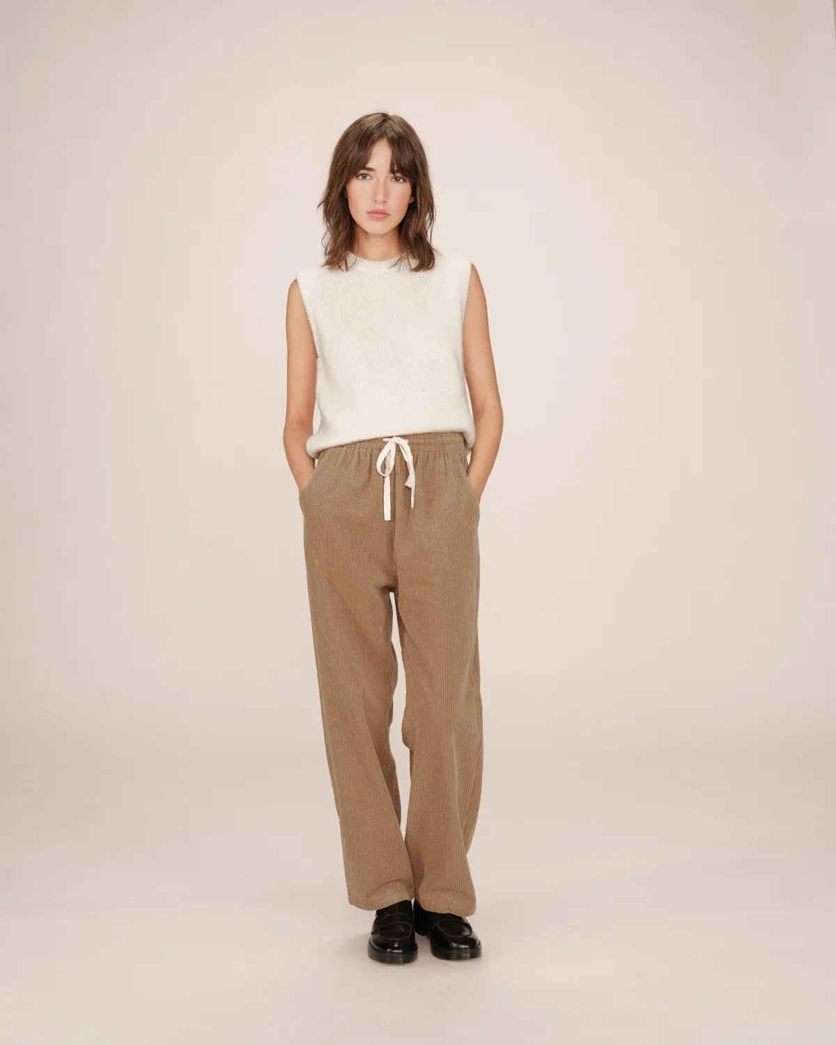 ​Straight velvet pants