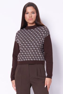 Regular sweater with all-over logo