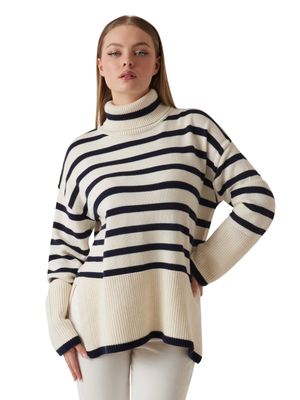 ​Striped turtleneck sweater