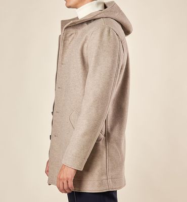 Regular-fit cloth parka