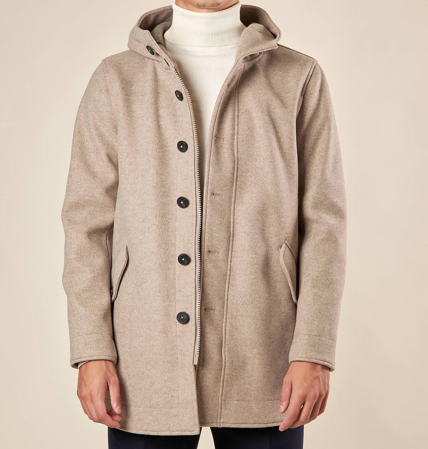 Regular-fit cloth parka