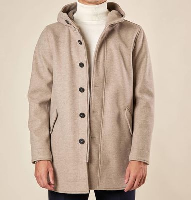 Regular-fit cloth parka