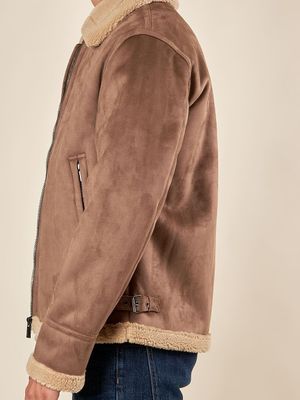 Faux suede sheepskin